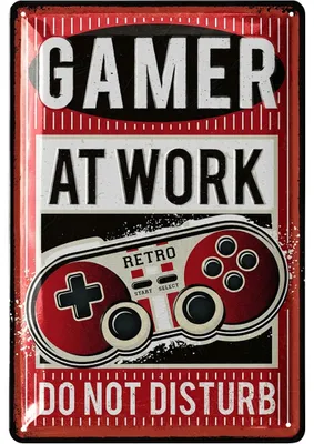 Produktbild von Retro Blechschild - Gaming Schild - Türschild BITTE NICHT STÖREN - Gamer Geschenk - Gaming Zone - lustige Deko Jugendzimmer für Zocker