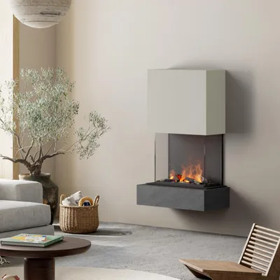 Produktbild von muenkel design Como [Elektrokamin Opti-myst]: Galaxy (Schiefer dunkelgrau) - weiß