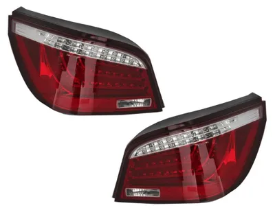 Zdjęcie produktu dla Listwy świetlne LED jako tylne światła do BMW serii 5 E60 (04.2003–03.2007), czerwono-białe.