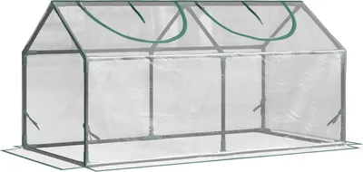 Produktbild von Foliegewächshaus Mit Fenster, Pvc Treibhaus, Tomatenhaus, Frühbeet, 120X60X60 Cm, Transparent