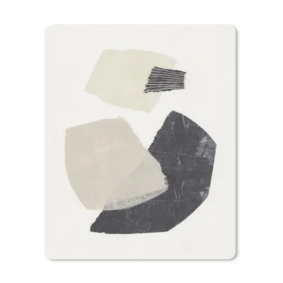 Produktbild von MuchoWow® Mauspad Mousepad Abstrakt - Formen - Pastell - Schwarz 19x23 cm - Mousepads - Maus Mat - Pad - Mausunterlage - Mauspads - Spielen