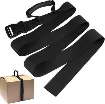 Produktbild von Tragegurt mit Griff, verstellbare Tragegurte, Nylon, antislip, schwarz, für Umzug
