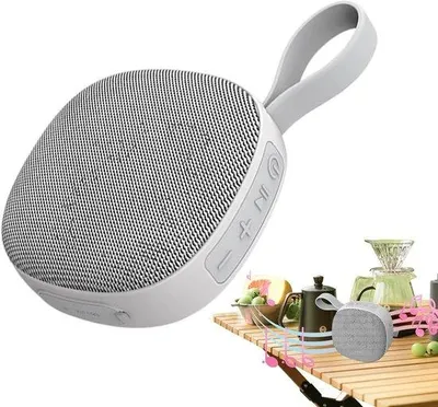 Productafbeelding van Draagbare Speaker - Stereo Luidsprekers - Buiten Muziek - Magnetische Bevestiging - 7 Uur Speeltijd - Grijs