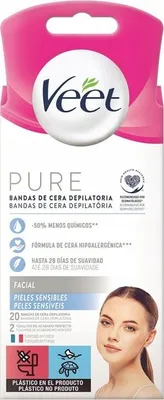 Zdjęcie produktu dla VEET Pure PLASTRY DO DEPILACJI TWARZY 20 szt