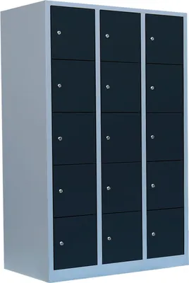 Produktbild von Schließfachschrank Wertfachschrank Fächerschrank Spind 15Fächer Anthrazit 523538