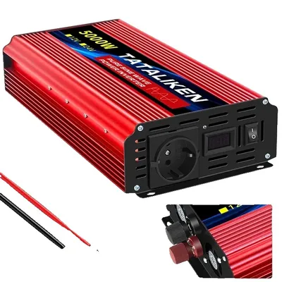 Produktbild von Reiner Sinus-Wechselrichter, 4000W Leistung, LCD-Anzeige, 5000W EU, 12V, 220V 50HZ