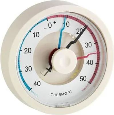 Produktbild von Max.-Min. Thermometer, -40*50°C Bimetall, Kunststoffgehäuse, für Innen