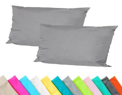 Produktbild von JACK 2er Set Outdoor Kissenhülle Kissenbezug 30x50cm Wasserfest Sitzkissen Lounge Kissen Garten Stuhl Lotus Effekt, Farbe:Grau