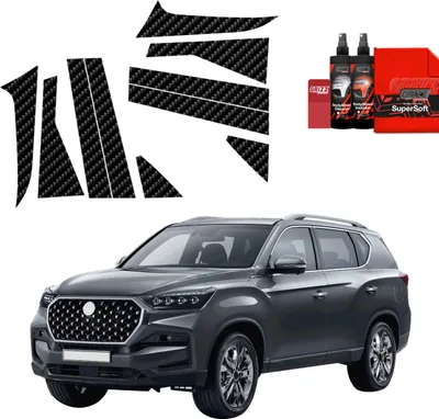 Image de Film protecteur en carbone 10 en 1 Grizz Protector pour montants A-B-C - SsangYong Rexton (2023-2025)