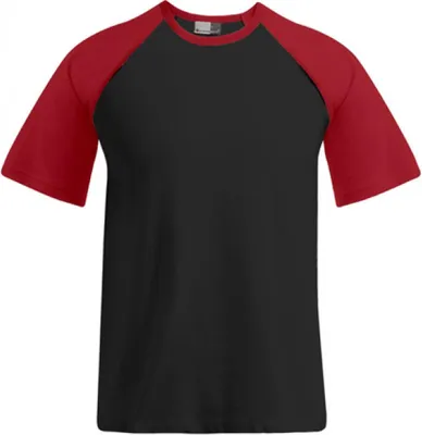 Produktbild von Raglan Baseball T-Shirt Herren, Schwarz-Rot, XS