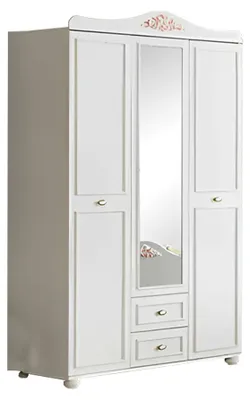 Produktbild von Schrank Holzschrank Kleiderschrank Kinderschrank Kinderzimmer Weiß Schränke