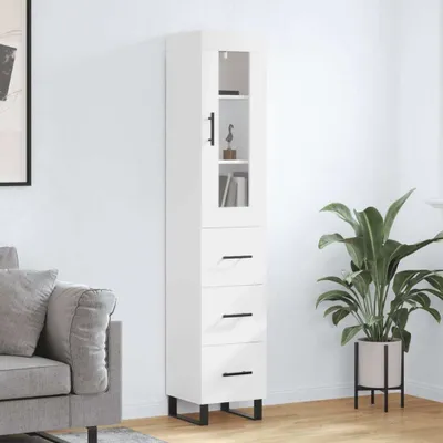 Produktbild von vidaXL Highboard Weiß 34,5x34x180 cm Holzwerkstoff