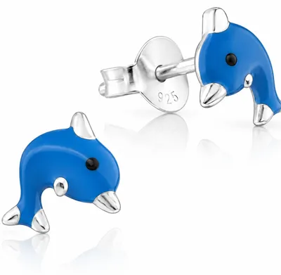 Produktbild von LUISIA® Ohrstecker "Delphine blau" E-15580 | 925 Sterling Silber
