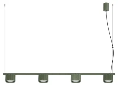 Produktbild von Kronleuchter RIFF 4 olivgrün Gx53 4xGx53 10W Aluminium 208x10x122cm Sollux Lighting