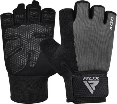 Image de RDX Sports Gants Fitness W1 - Avec bouts de doigts ouverts - Gris - S