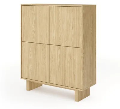 Zdjęcie produktu dla Komoda FURNLUX Nabu, kolor beżowy, 104 cm / Główny kolor: beżowy / Wymiary: 104 x 125 x 39 cm
