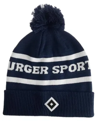 Produktbild von Hamburger SV Bommelmütze Ivan mit blauer Bommel, weißen Streifen und HSV-Raute