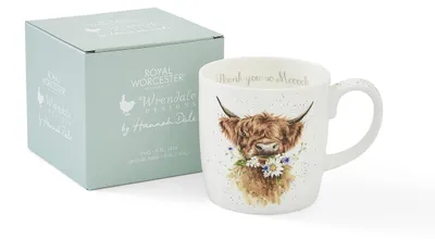 Keramiktasse mit Kuh-Motiv, 0,4 l, spülmaschinengeeignet
