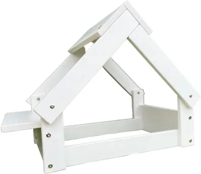 Immagine prodotto di Nicchia per animali, colore Bianco, Letto in legno naturale 2 supporti per ciotola. 76x44x55cm