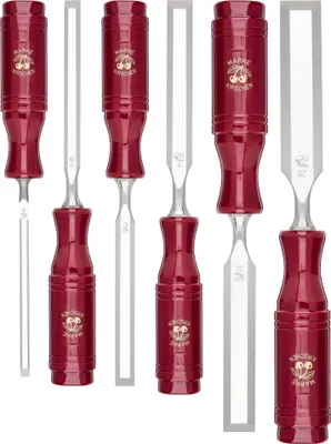 Produktbild von Kirschen Stechbeitelsatz, Schnitzmeißel, Abgeschrägte Kante, Holz, Kunststoff, 6, 10, 12, 16, 20, 26 mm