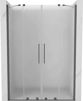 Immagine prodotto di Mexen Velar Duo porta doccia scorrevole 150 cm, brina, gun metal - 871-150-000-32-95