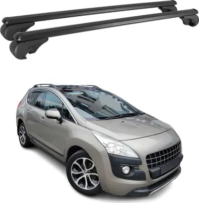 Produktbild von Dachträger für Peugeot 3008 2009-2016 Gepäckträger Grundträger Alu Schwarz 2x