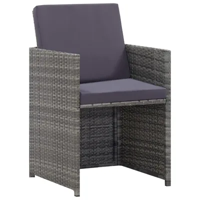 Immagine prodotto di vidaXL set da pranzo da giardino 5 pezzi in poly rattan acacia legno massiccio antracite