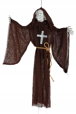 Produktbild von Mönch Skelett Halloween Deko ca. 90 cm