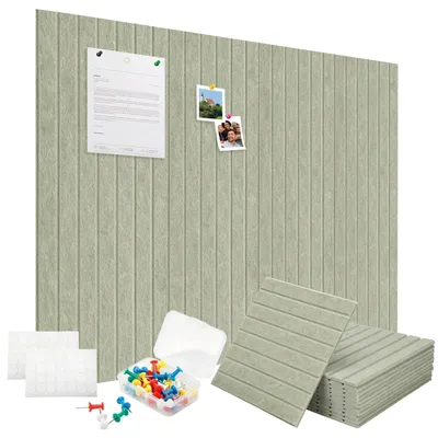 Filz-Pinnwand 12er-Set selbstklebend 120x90 cm mit Nadeln