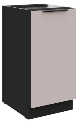 Immagine prodotto di Mobiletto inferiore con anta singola AGAFIJA - larghezza 40 cm, cashmere / nero