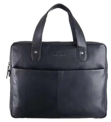 Produktbild von GREENBURRY Leder Businesstasche Laptoptasche mit Laptopfach Fiorentina Business Bag Black schwarz