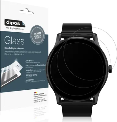 Produktbild von 2x Schutzfolie für Haylou GS Smartwatch matt - Anti-Shock 9H Folie dipos Glass Kunststoffglas
