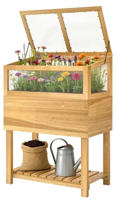 Image de Bordure de jardin en bois naturel, en bois de sapin
