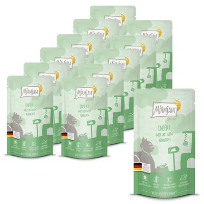 Produktbild von MjAMjAM - Premium Nassfutter für Katzen - Quetschie Insekt mit saftigem Hühnchen