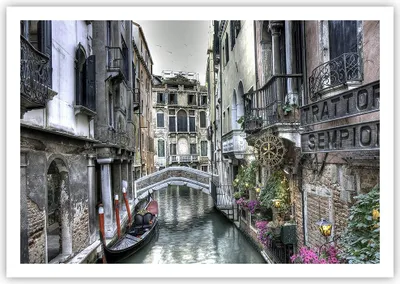 Produktbild von Poster - Poster ohne Rahmen - Venedig Brücke Wasser - 100x70 cm - Wand Bild - Wanddeko - Wandbilder - Kunstposter - Wandposter - Bilder - Kunstdruck - Wanddekoration - Wandbild - P2XAA100x70-3522