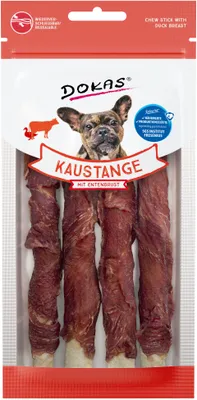Produktbild von Dokas Kaustange mit Entenbrust, Snacks, Hund, Adult, Ente, 50 g