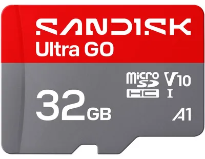 Zdjęcie produktu dla SanDisk Ultra GO, 32 GB, MicroSDHC, UHS-I, 120 MB/s, V10, Szary, Czerwony