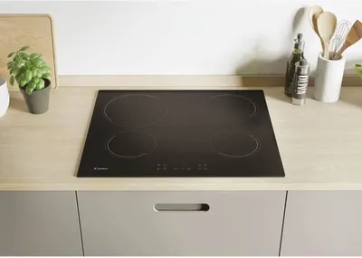 Produktbild von Glaskeramik Kochfeld CANDY CH64CCB, 4 Kochzonen, 56 x 49 cm, Schwarzes Glas