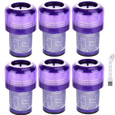 Produktbild von Ersatz Filter für Dyson V12 Detect Slim Staubsauger,Absolute Extra/Total Clean/Fluffy Zubehör Hinterer Filter Ersatzteil 971517-01(6 Stück Hepa Filter 1 Reinigungsbürste)