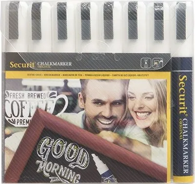 Produktbild von Kreidemarker Set8 Liquid Weiss 2-6mm