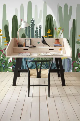 Produktbild von Coloray Fototapete 250x104 cm Vlies-Fototapete - Kaktus blühende Kakteen