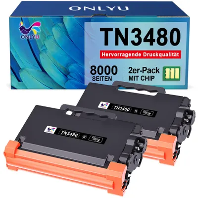 2er-Pack Toner TN3480 für Brother HL-L5100DN, MFC-L5750DW
