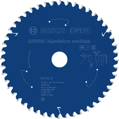 Image de Lame de scie circulaire Bosch EXPERT pour aluminium, 150 x 20 mm, Z48