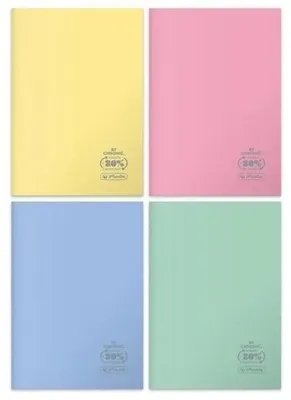 Image de Cahier A5/60 feuilles quadrillées Pastels MIX (5 pièces) - HERLITZ