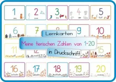 Immagine prodotto di Meine tierischen Zahlen von 1-20 in Druckschrift