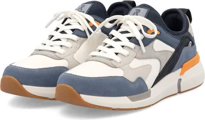 Immagine prodotto di Sneaker Rieker uomo jeans-blu-bianco-grigio-arancione-multi-colore, Colore:blu, Taglia EU:47