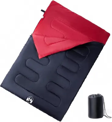 Imagen del producto de Saco de dormir doble con almohada, para adultos, ideal para camping en 3-4 estaciones. Modelo 94446