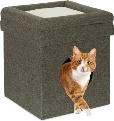 Image de Cache-chat avec toit pliant