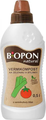 Obrázek produktu pro Hnojivo Bopon Natural Vermikompost na zeleninu a bylinky 0,5 l