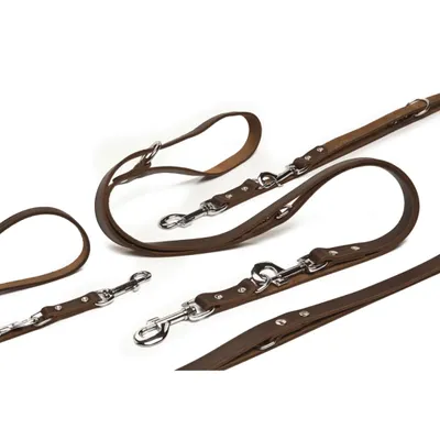 Produktbild von Beeztees Trainingsleine Leder Braun 200x1,8 cm 736402